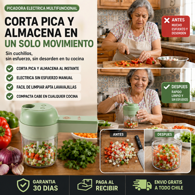 CORTA PICA Y ALMACENA TUS ALIMENTOS: Sin desorden en la cocina