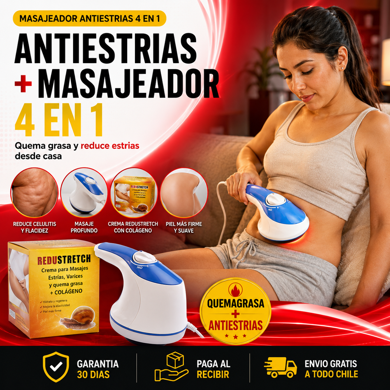 ADIOS CELULITIS EN TU HOGAS: Solo 10 minutos de uso al dia