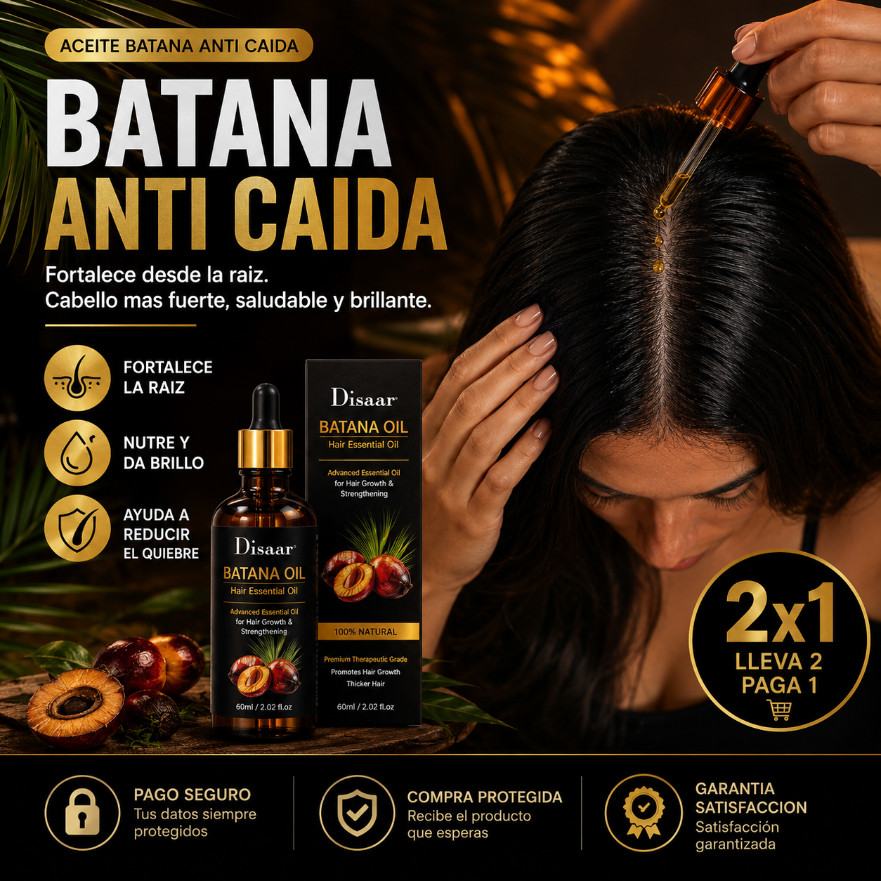 REJUVENECE TU CABELLO AL INSTANTE: Fortalece desde la raíz y detiene la caída