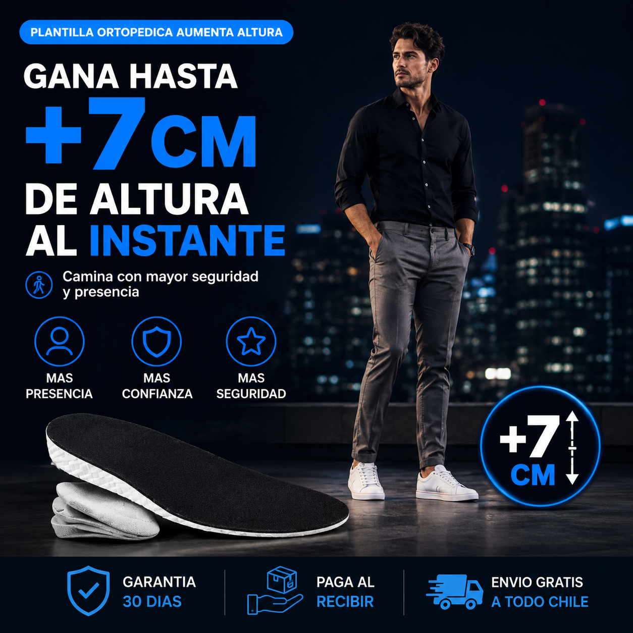 GANA HASTA +7CM DE ALTURA AL INSTANTE: Mas Confianza y Mas Seguridad