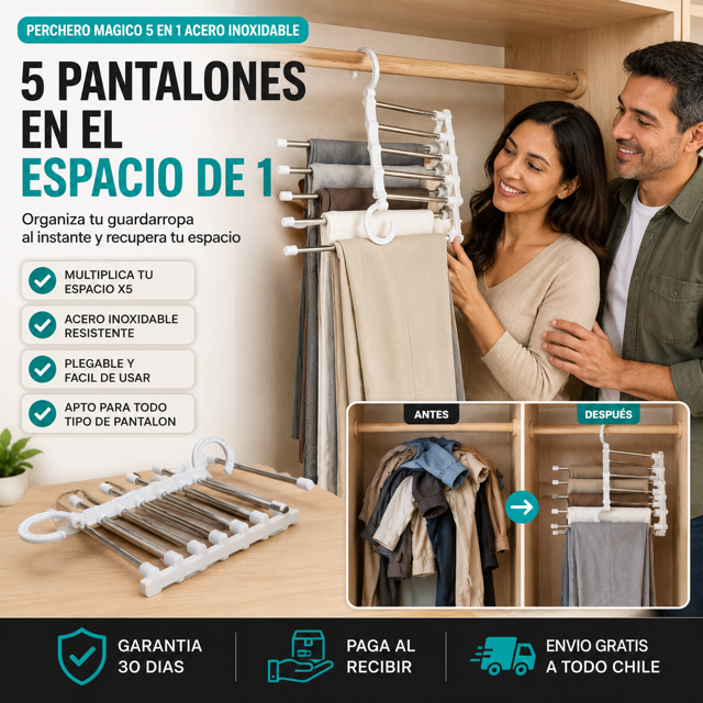 5 PANTALONES EN EL ESPACIO DE 1: Organiza y recupera espacio en tu closet