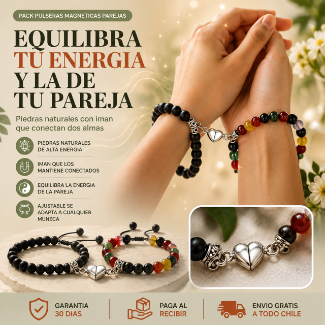 EQUILIBRA TU ENERGIA Y LA DE TU PAREJA: Pulseras que conectan ALMAS