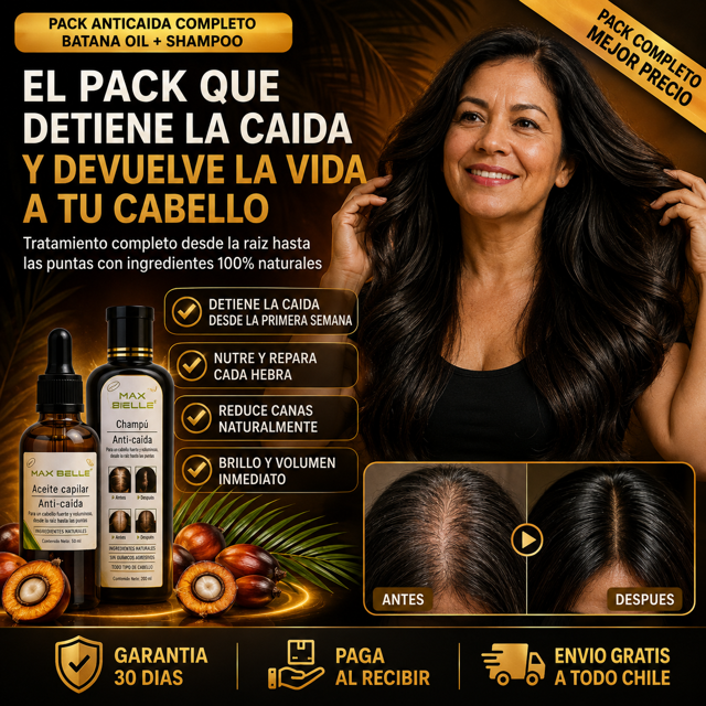PACK ANTICAIDA COMPLETO: El tratamiento que detiene la caída y devuelve la vida a tu cabello