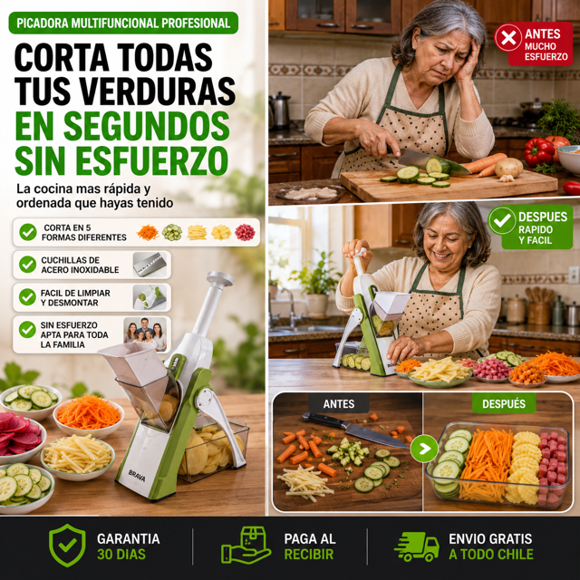 CORTA TODAS TUS VERDURAS SIN ESFUERZO: La cocina mas rápida y ordenada