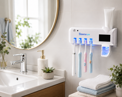 Dentix UV® — Esterilizador UV + Dispensador de Pasta Dental