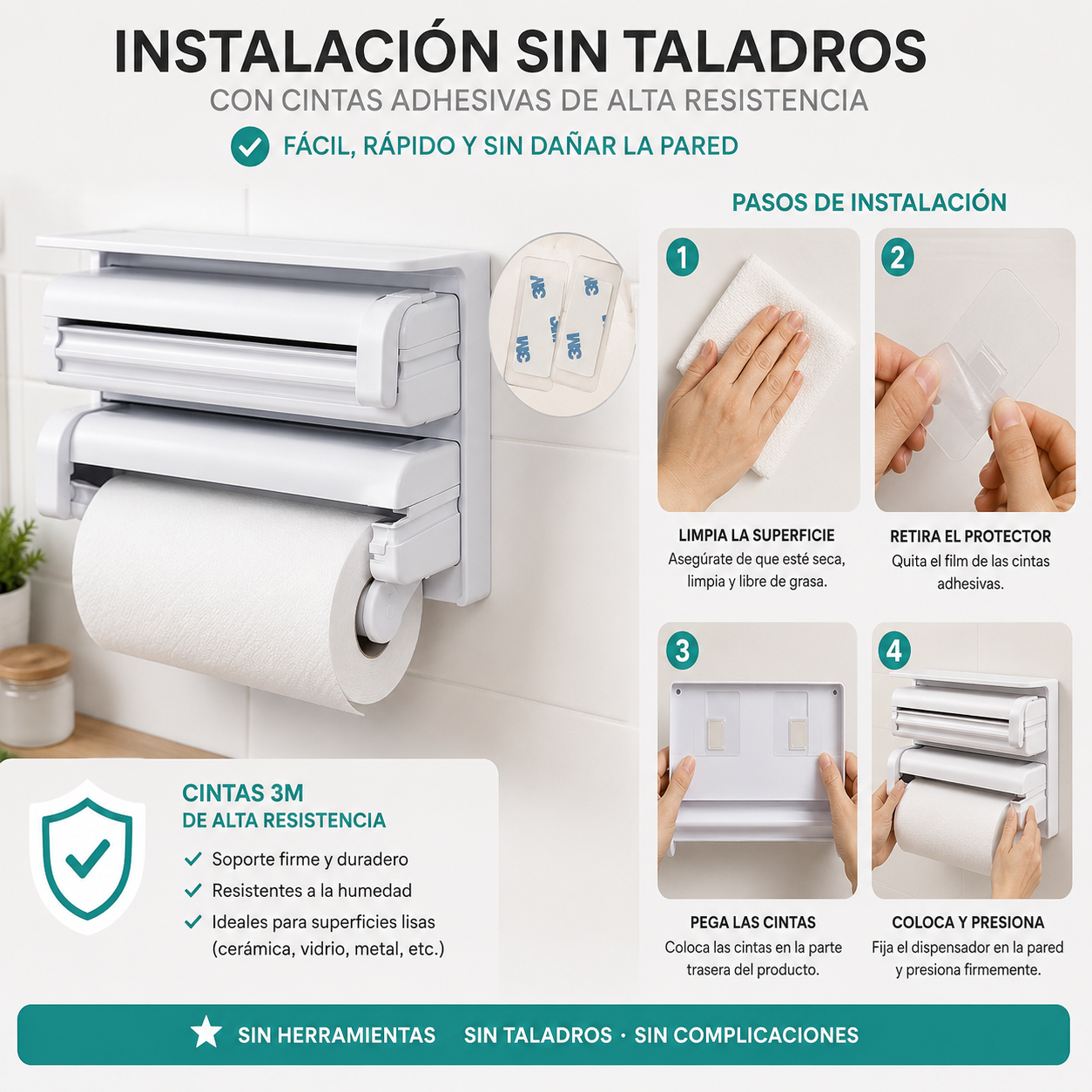 Organizador De 3 Escalas para Cocina