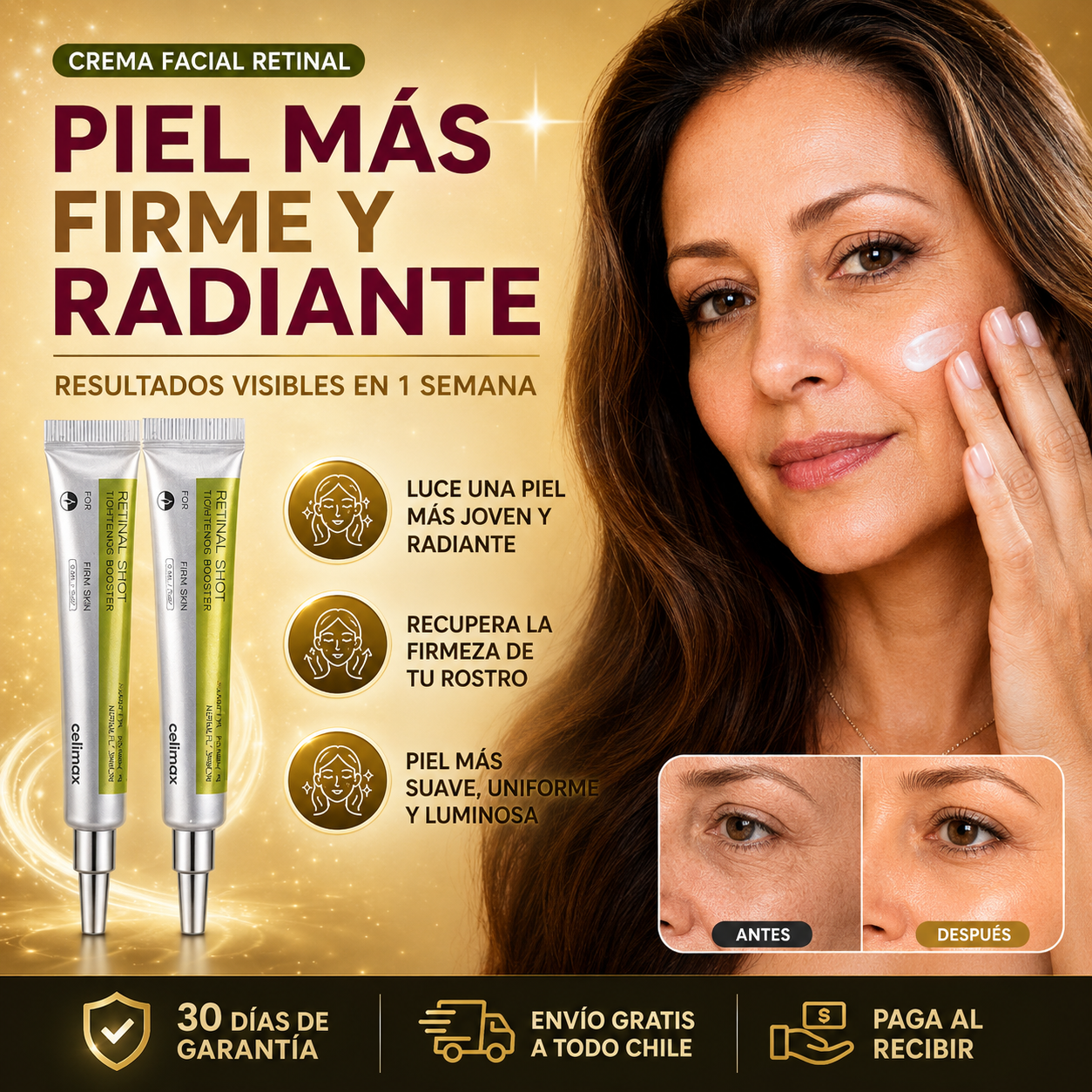 PIEL MAS FIRME Y RADIANTE: La crema anti edad que  transforma tu rostro