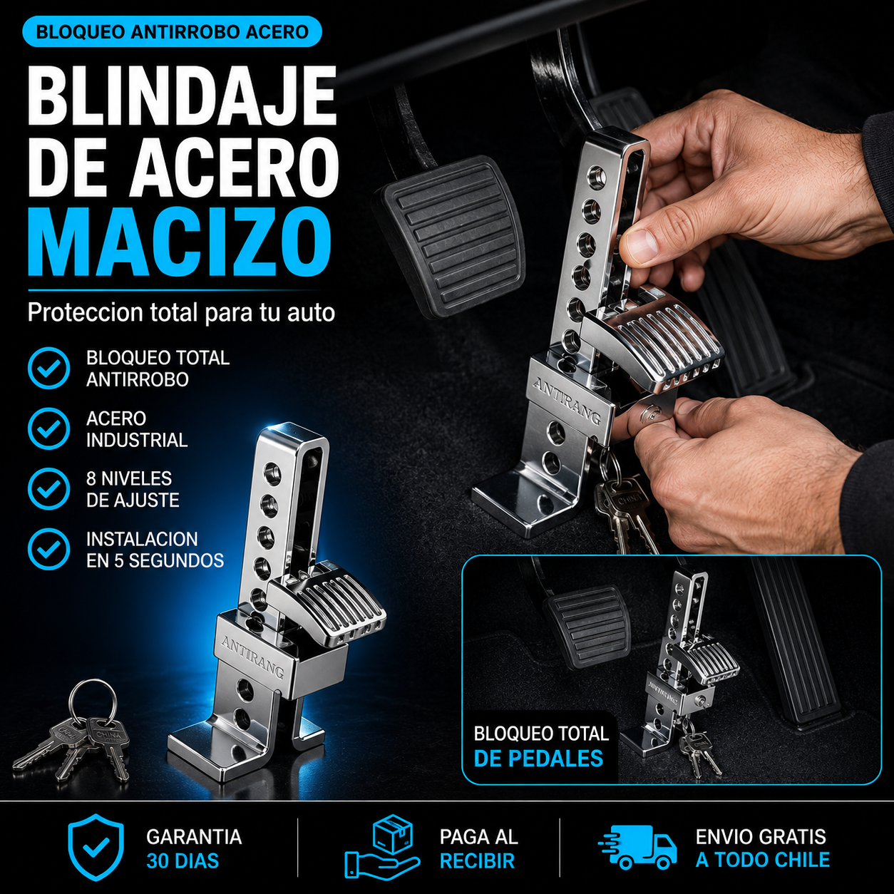 PROTEGE TU AUTO HOY: Blindaje de acero macizo antirrobo instalación RAPIDA