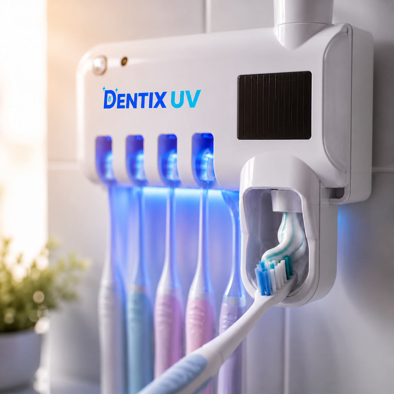 Dentix UV® — Esterilizador UV + Dispensador de Pasta Dental